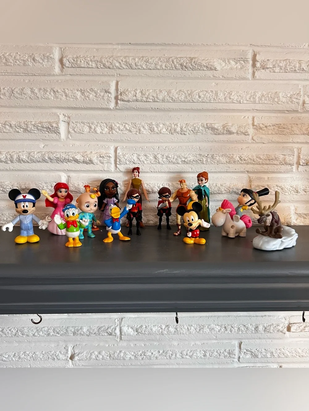 Disney Pixar Action Figures Lot Of 15 Hercules Mickey Princesses Agnes  2”-3.75”